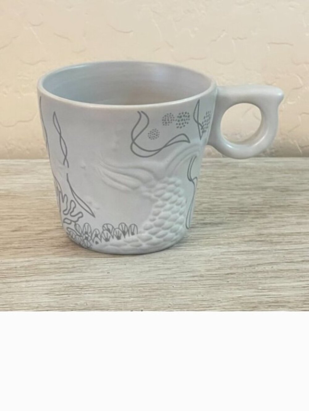 Starbucks Mermaid Tail Mug Cup Ocean Gray 2016